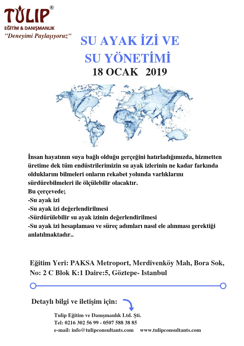 su ayak izi su yonetimi 2019