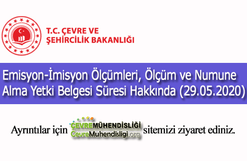 emisyon imisyon olcumleri olcum ve numune alma yetki belgesi suresi hakkinda 2020