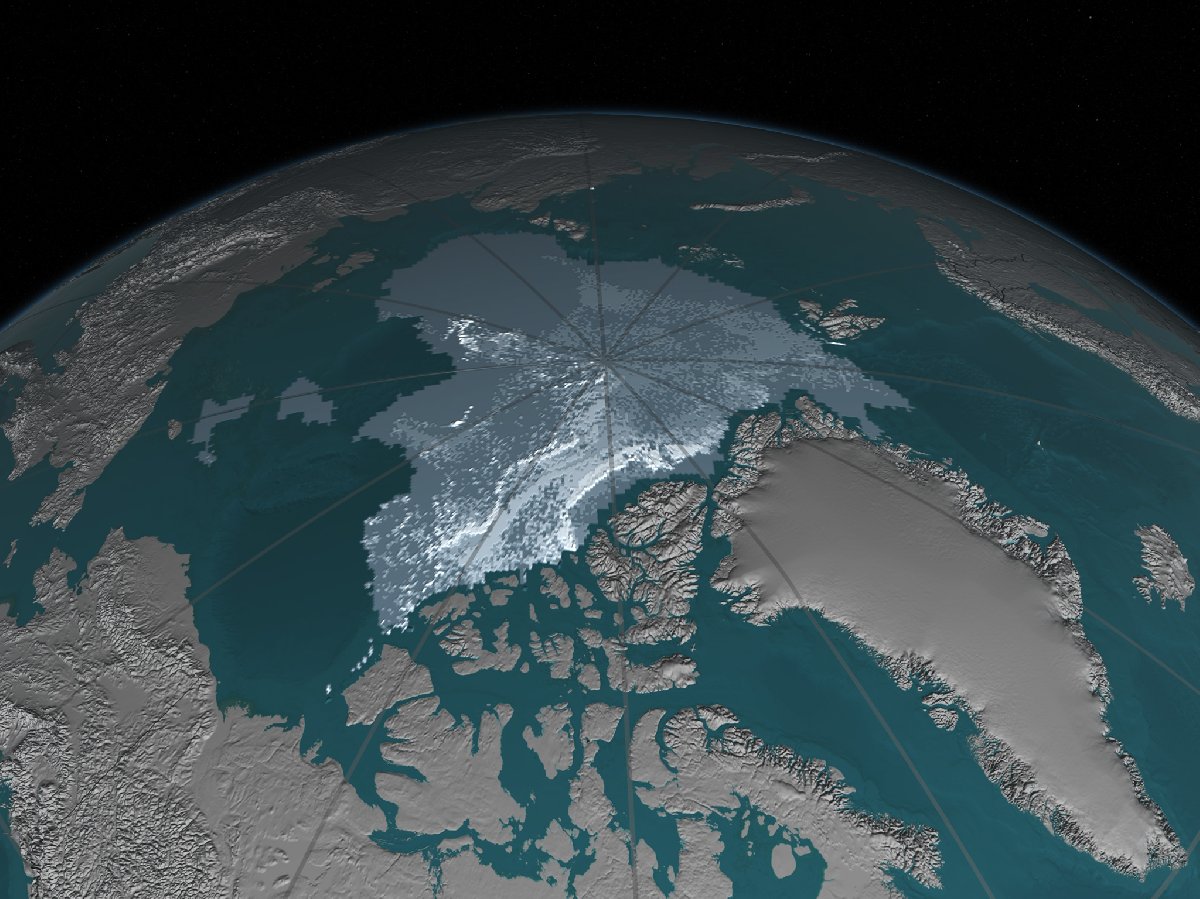 arktik deniz buzunun goruntuleri sonrasi