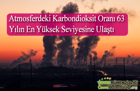 atmosferdeki karbondioksit orani 63 yilin en yuksek seviyesine ulasti