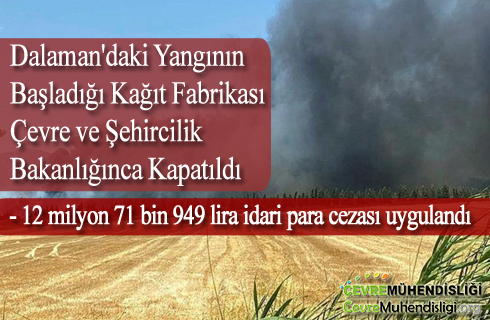dalamandaki yanginin basladigi kagit fabrikasi cevre ve sehircilik bakanliginca kapatildi