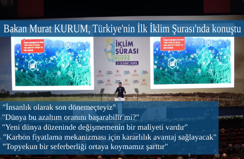 bakan murat kurum turkiyenin ilk iklim surasinda konustu