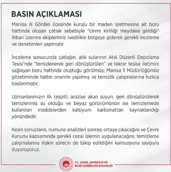 gordes cevre kirliligi aciklamasi
