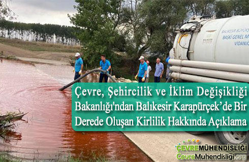 karapurcek de bir derede olusan kirlilik hakkinda