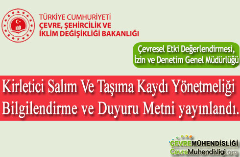 kirletici salim ve tasima kaydi yonetmeligi bilgilendirme