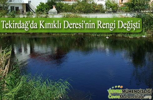 tekirdag da kinikli deresinin rengi degisti