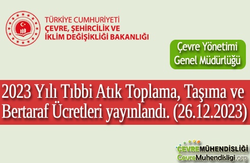 2023 yili tibbi atik ucretleri