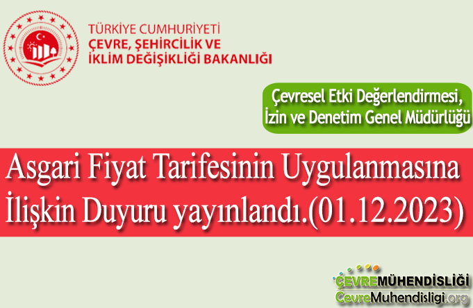 asgari fiyat tarifesi duyurusu