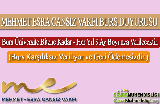 mehmet esra cansiz vakfi bursu