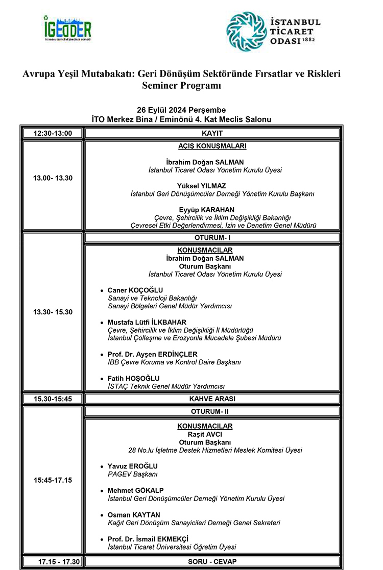 seminer programi avrupa