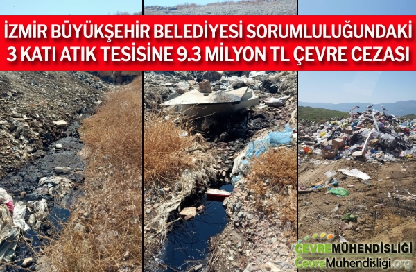 izmir buyuksehir belediyesine ait 3 tesise cevre cezasi