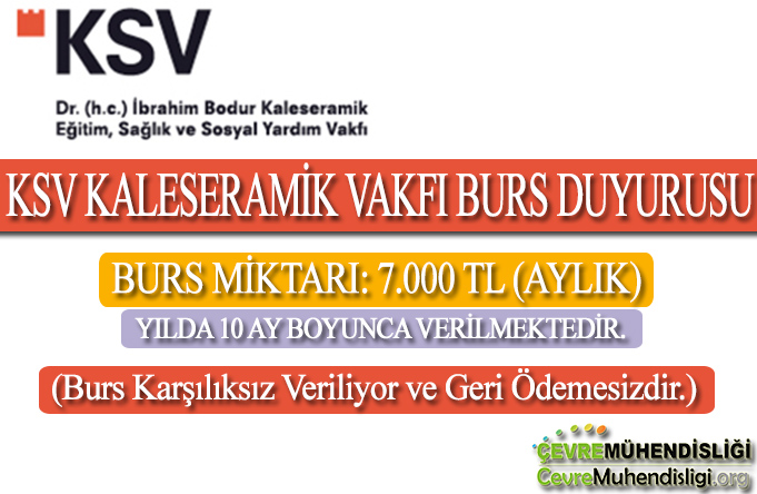 ksv kaleseramik vakfi burs duyurusu 2025