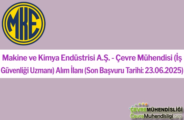 mke cevre muhendisi isg alim ilani