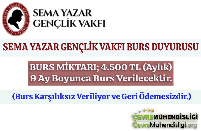 sema yazar genclik vakfi burs duyurusu 2025