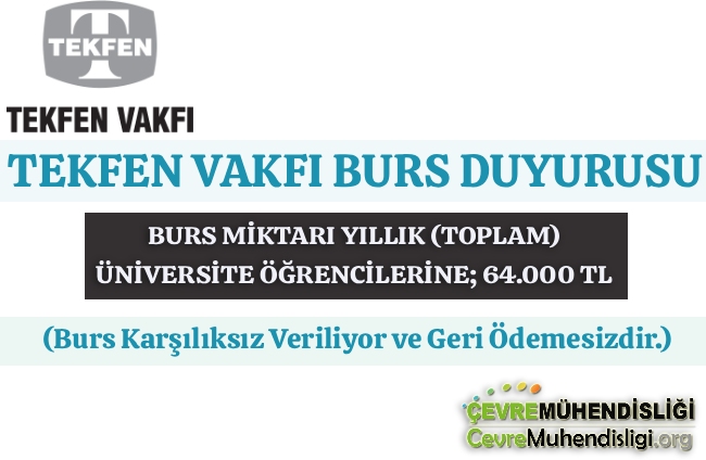 tekfen vakfi burs duyurusu 2025