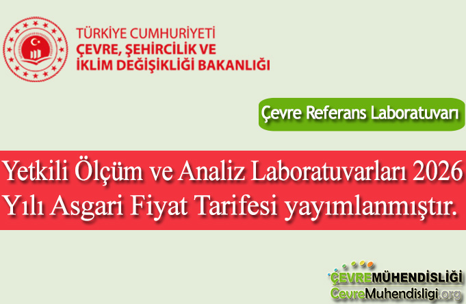 yetkili olcum ve analiz laboratuvarlari 2026 yili asgari fiyat tarifesi