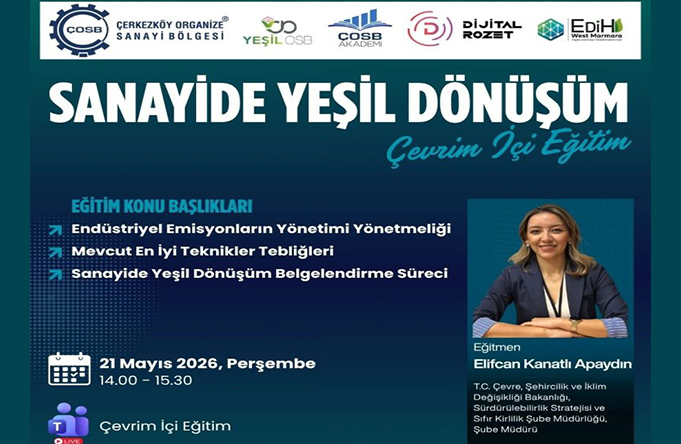 sanayide yesil donusum ucretsiz egitim 2026