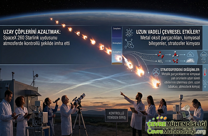 Atmosfere Giren Starlink Uyduları Çevre İçin Risk Oluşturuyor mu? 260 Uydu İmhasının Atmosferik Etkileri İnceleniyor